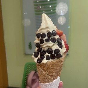 Cono con toppings